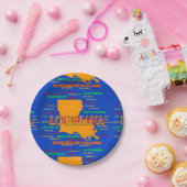 地図、ニュー・オーリンズ、シュリーブポートルイジアナ州 ペーパープレート (パーティー)