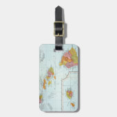 地図: ハワイ1905年 ラゲッジタグ (正面縦)