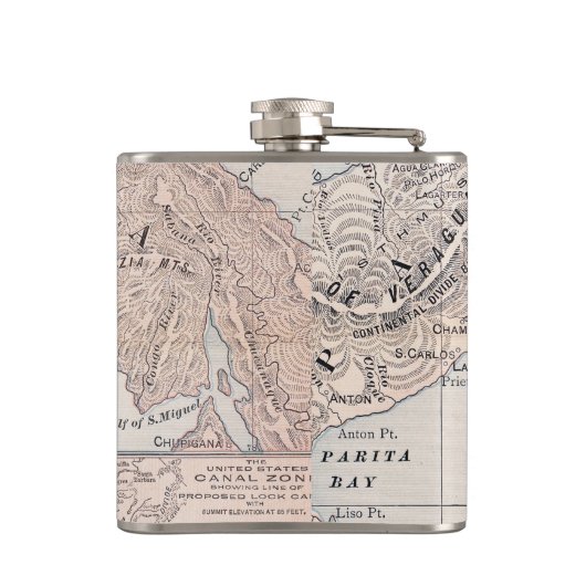 地図: パナマ1907年 フラスク (裏面)