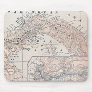 地図: パナマ1907年 マウスパッド