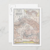 地図：パナマ、1907年 ポストカード (正面/裏面)