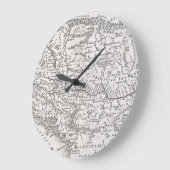 地図:パンノニア ラージ壁時計 (傾斜)