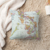 地図: フィリピン1905年 クッション (ブランケット)