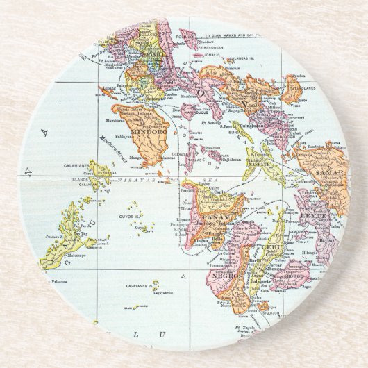 地図: フィリピン1905年 コースター (正面)