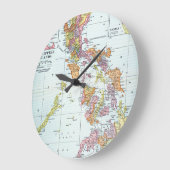 地図: フィリピン1905年 ラージ壁時計 (傾斜)