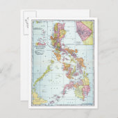 地図：フィリピン、1905年 ポストカード (正面/裏面)