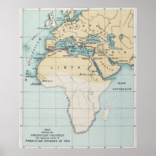 地図:フェニキア帝国 ポスター (正面)