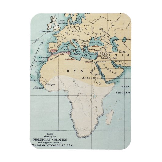 地図:フェニキア帝国 マグネット (縦)