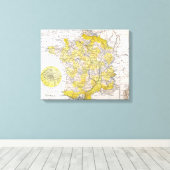 地図：フランス キャンバスプリント (インサイチュ (ウッドフロア))