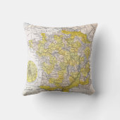 地図: フランス クッション (裏面)