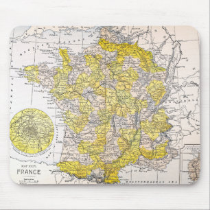地図: フランス マウスパッド