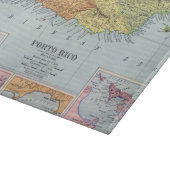 地図: プエルトリコ1900年 カッティングボード (角)