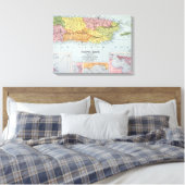 地図：プエルトリコ1900年 キャンバスプリント (インサイチュ (寝室))