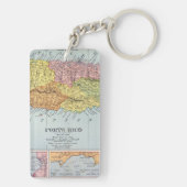 地図: プエルトリコ1900年 キーホルダー (裏面)