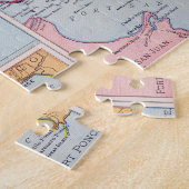 地図: プエルトリコ1900年 ジグソーパズル (側面)