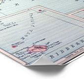 地図：プエルトリコ1900年 ポスター (角)