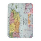 地図：プエルトリコ1900年 マグネット (縦)