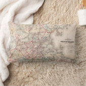 地図: ボストン1883年 ランバークッション (ブランケット)