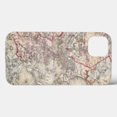 地図:ボストン、1883年 Case-Mate iPhoneケース (裏面 (横))