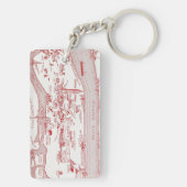 地図: マンハッタン、c1935 キーホルダー (裏面)