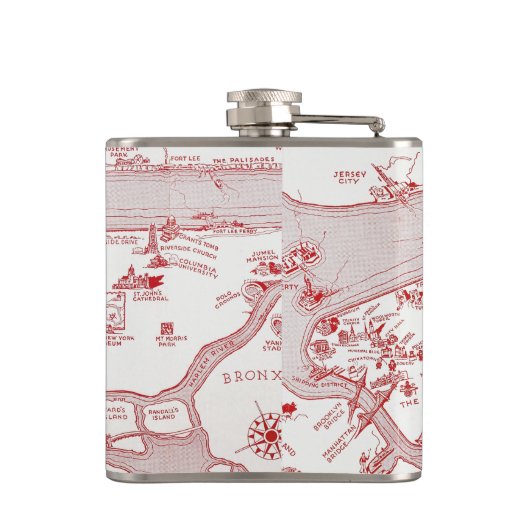 地図: マンハッタン、c1935 フラスク (裏面)