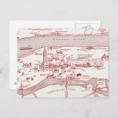 地図：マンハッタン、c1935 ポストカード (正面/裏面)