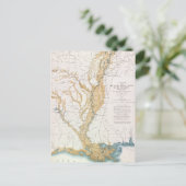 地図: ミシシッピー川1861年 ポストカード (スタンド正面)