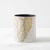 地図: ミシシッピー川1861年 マグカップ (中央)