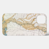 地図: ミシシッピー川1861年 Case-Mate iPhoneケース (裏面 (横))