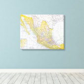 地図：メキシコ キャンバスプリント (インサイチュ (ウッドフロア))