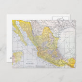 地図：メキシコ ポストカード (正面/裏面)