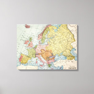 地図: ヨーロッパ1885年 キャンバスプリント