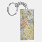 地図: ヨーロッパ1885年 キーホルダー (正面左)