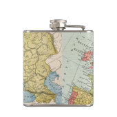 地図: ヨーロッパ1885年 フラスク (裏面)