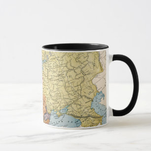 地図: ヨーロッパ1885年 マグカップ