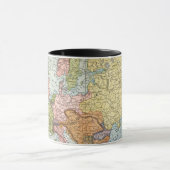地図: ヨーロッパ1885年 マグカップ (中央)