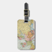 地図: ヨーロッパ1885年 ラゲッジタグ (正面縦)