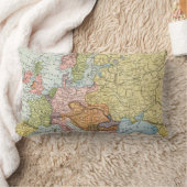 地図: ヨーロッパ1885年 ランバークッション (ブランケット)