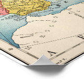 地図:ヨーロッパ、1885年 ポスター (角)