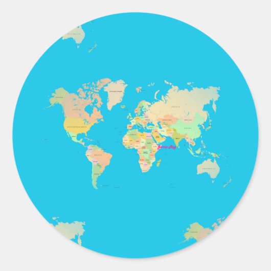 地図 ラウンドシール (正面)