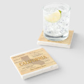 地図、ロサンゼルス、サクラメントカリフォルニア州 ストーンコースター (横)