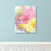 地図：ロシアの拡大 キャンバスプリント (インサイチュ (ウッドフロア))