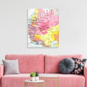 地図：ロシアの拡大 キャンバスプリント (インサイチュ (リビング))