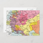 地図：ロシアの拡大 ポストカード (正面/裏面)