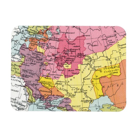 地図：ロシアの拡大 マグネット (横)