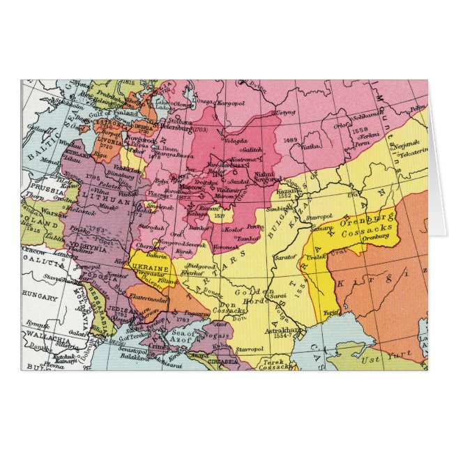 地図: ロシアの拡張 (正面横)