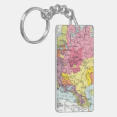 地図: ロシアの拡張 キーホルダー (正面左)