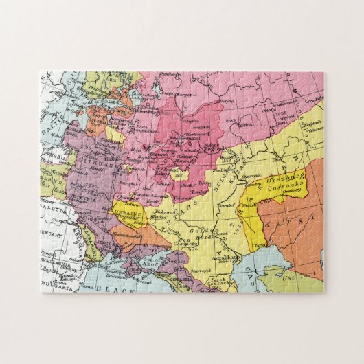 地図: ロシアの拡張 ジグソーパズル (横)