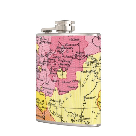 地図: ロシアの拡張 フラスク (左)