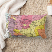 地図: ロシアの拡張 ランバークッション (ブランケット)